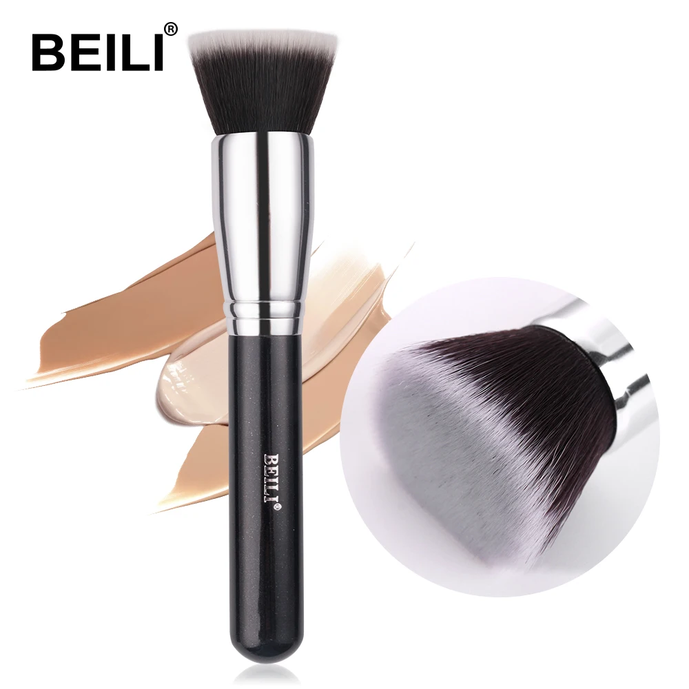 BEILI-Pincéis de maquiagem Big Powder preto, único pincel profissional de fibra de lã, muito macio, Fundação, Destaque, Beleza - Imagem 27