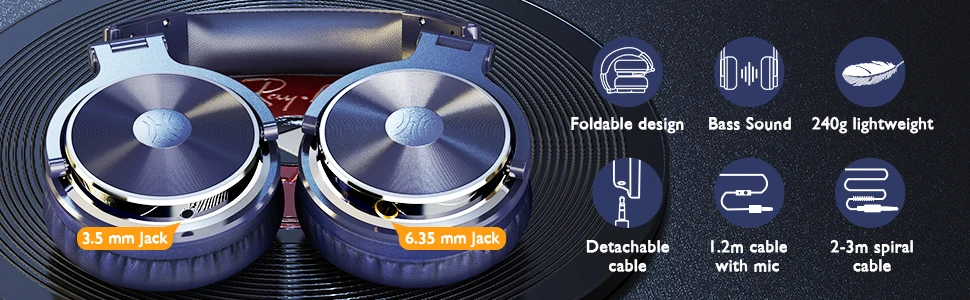 Oneodio pro 10 com fio dj fones de ouvido baixo estéreo gaming headset com microfone para telefone estúdio monitor fone para gravação - Imagem 20