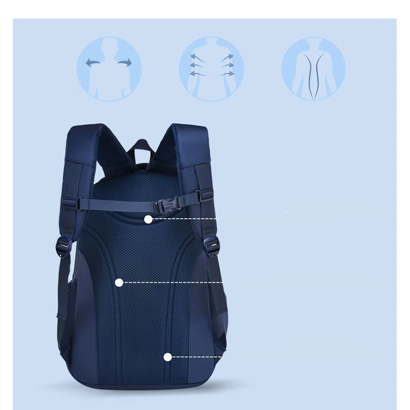 Mochila ortopédica infantil à prova d'água, bolsa para escola primária, para meninos, classe 3 a 6 - Imagem 14