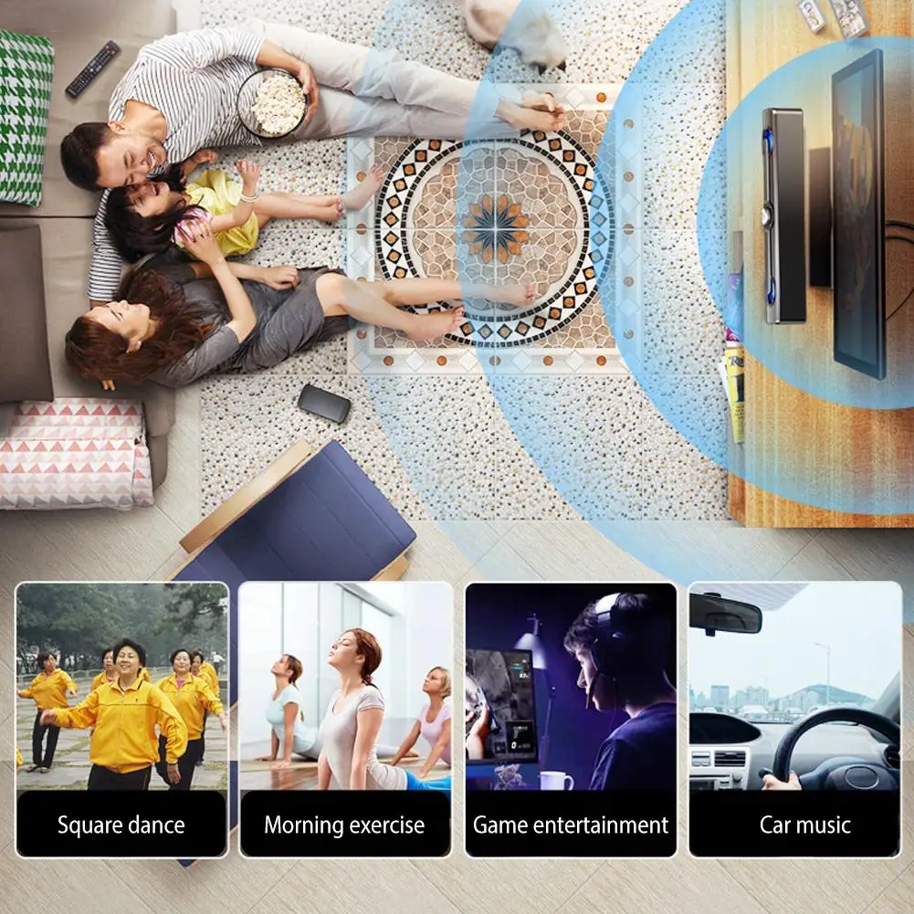 Salange barra de som bluetooth usb com fio alto-falantes barra alto-falante estéreo para projetor computador portátil telefone computador 3.5mm aux alto-falante - Imagem 21