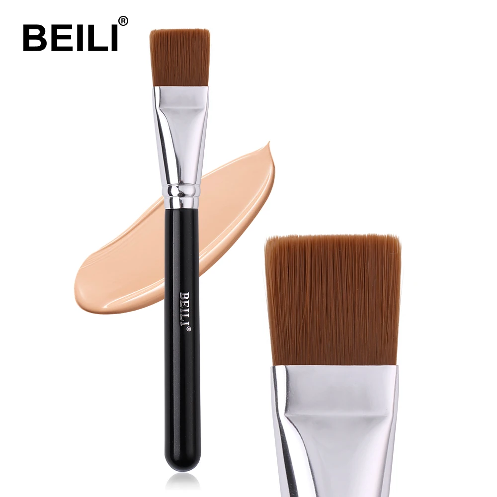 BEILI-Pincéis de maquiagem Big Powder preto, único pincel profissional de fibra de lã, muito macio, Fundação, Destaque, Beleza - Imagem 12