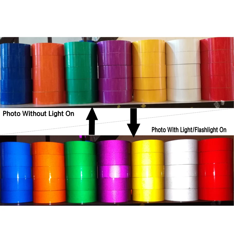 Folha de fita reflexiva para carro, Styling Body Warning, caminhão, Auto, automotivo, Decal Reflection Color Decoration, 5cm, 2cm, 1cm - Imagem 3