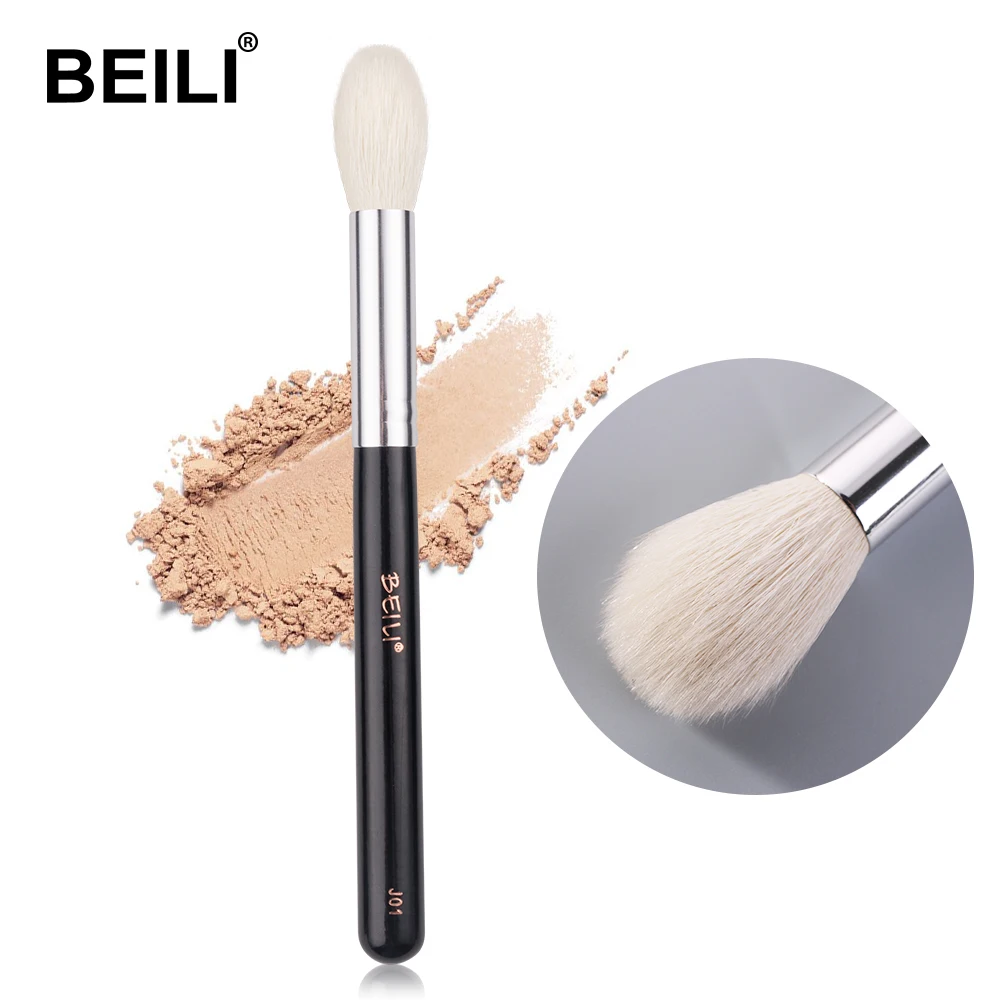 BEILI-Pincéis de maquiagem Big Powder preto, único pincel profissional de fibra de lã, muito macio, Fundação, Destaque, Beleza - Imagem 15