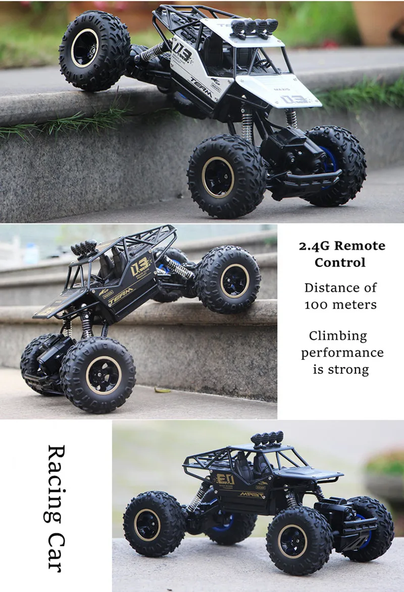 4wd rc carro 1:12 fora da estrada 4x4 todos os terrenos carros de controle remoto rádio elétrico buggy caminhão corrida deriva com luzes led brinquedos presentes - Imagem 49