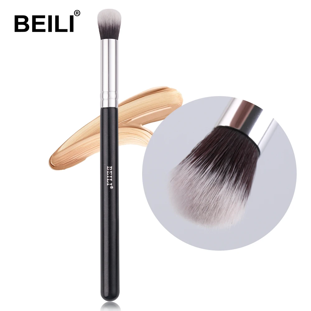 BEILI-Pincéis de maquiagem Big Powder preto, único pincel profissional de fibra de lã, muito macio, Fundação, Destaque, Beleza - Imagem 13