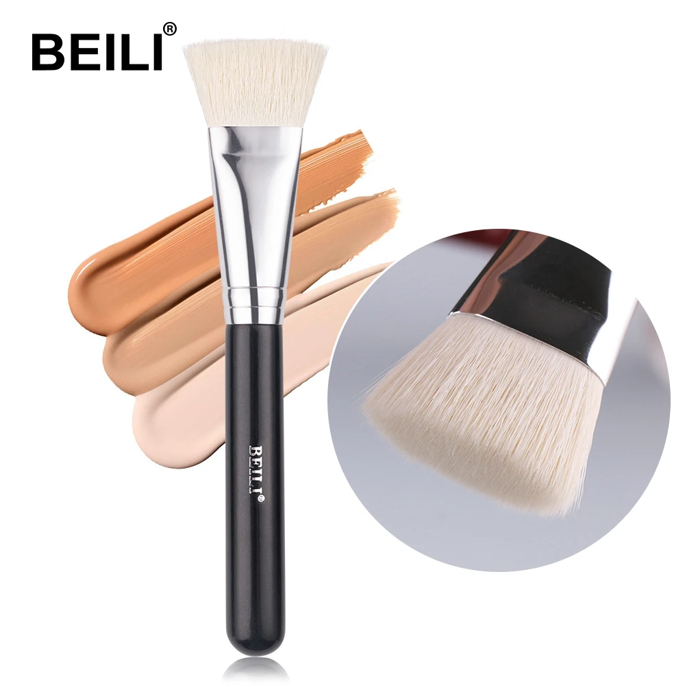 BEILI-Pincéis de maquiagem Big Powder preto, único pincel profissional de fibra de lã, muito macio, Fundação, Destaque, Beleza - Imagem 30