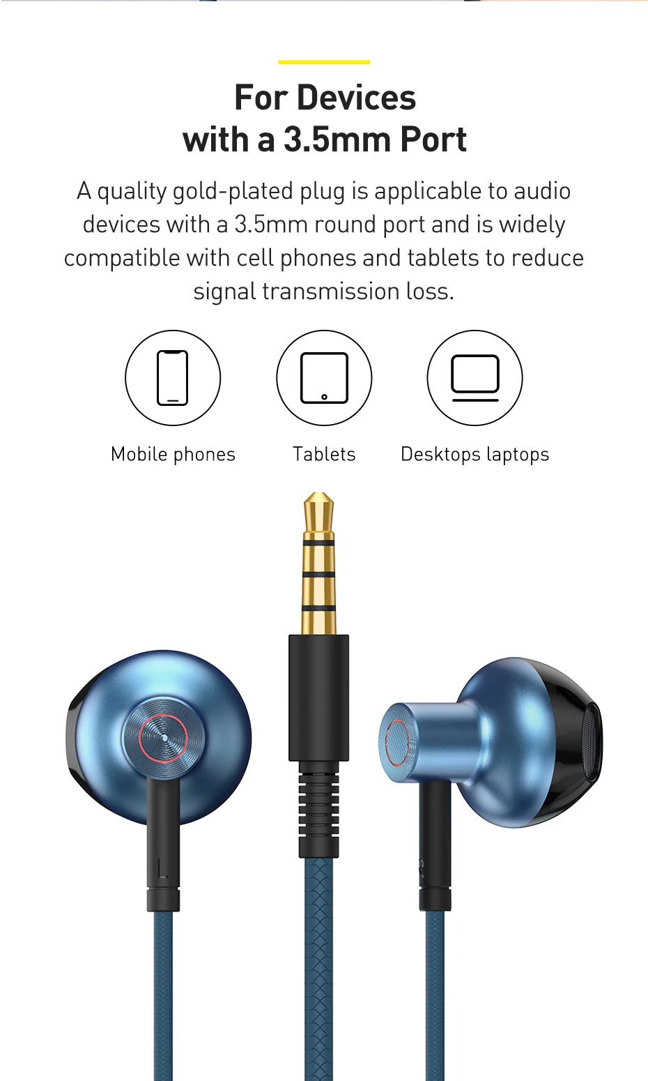 Baseus Bass Sound Fone de ouvido In-Ear Esporte Fones de ouvido com microfone para xiaomi iPhone 6 Samsung Headset fone de ouvido auriculares MP3 - Imagem 19