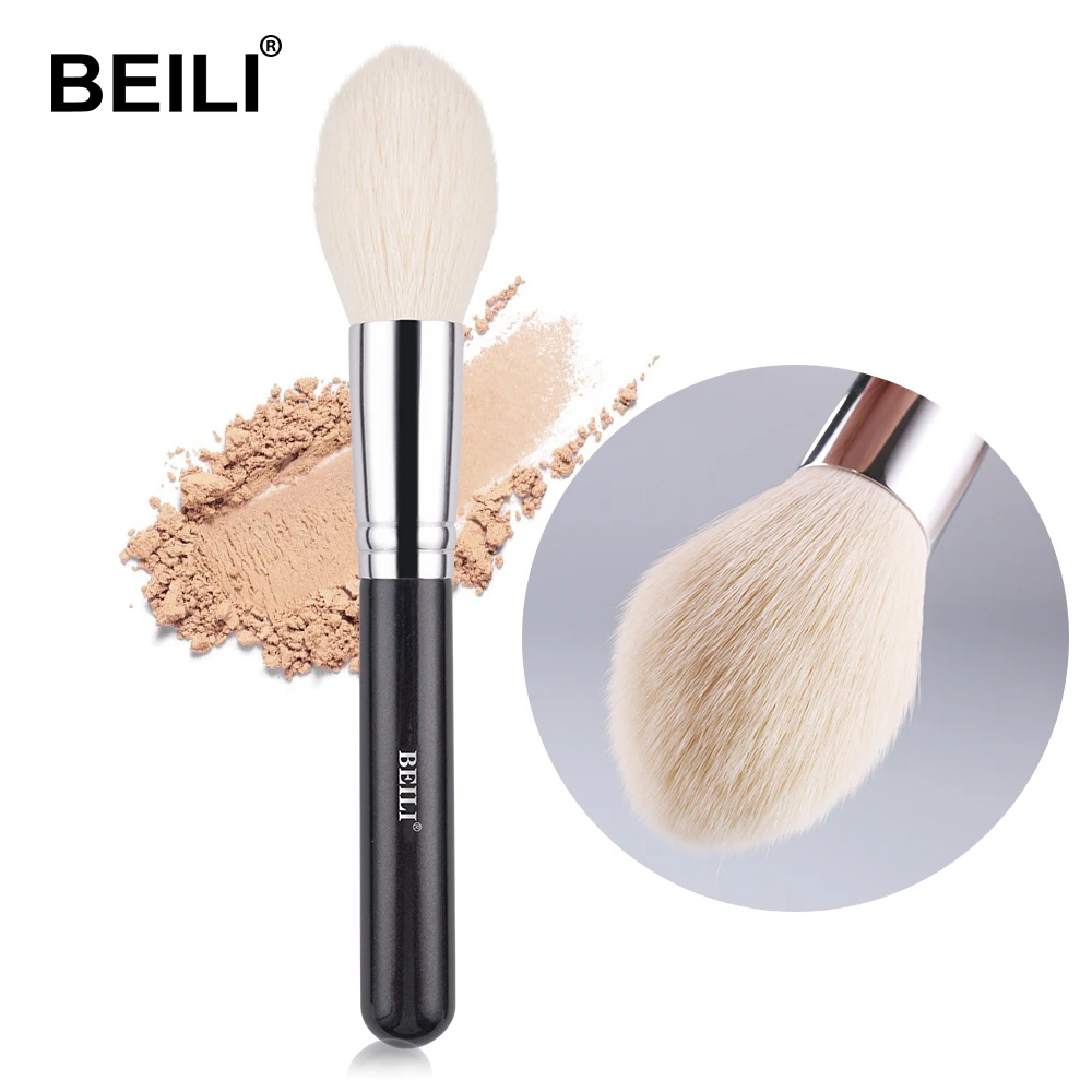 BEILI-Pincéis de maquiagem Big Powder preto, único pincel profissional de fibra de lã, muito macio, Fundação, Destaque, Beleza - Imagem 17