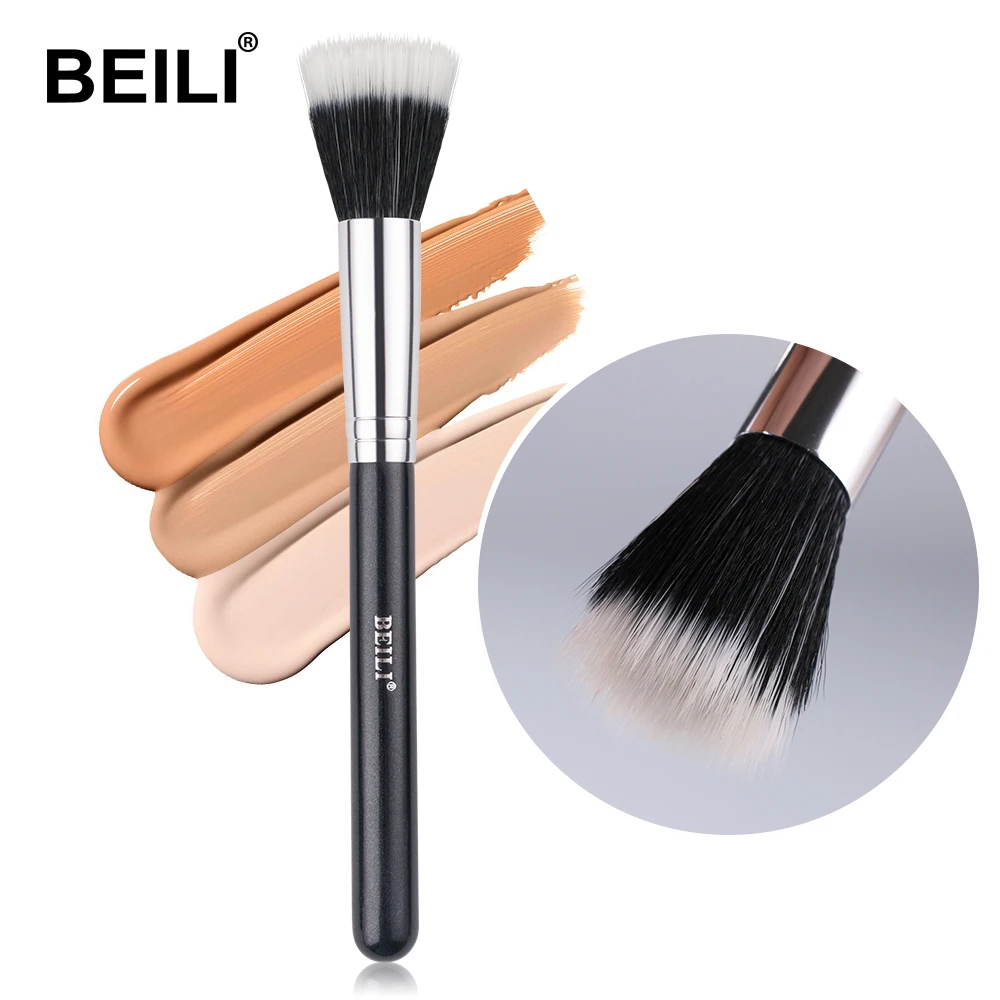 BEILI-Pincéis de maquiagem Big Powder preto, único pincel profissional de fibra de lã, muito macio, Fundação, Destaque, Beleza - Imagem 29