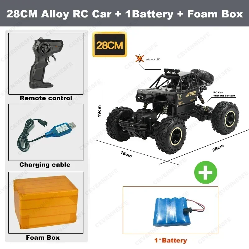 4wd rc carro 1:12 fora da estrada 4x4 todos os terrenos carros de controle remoto rádio elétrico buggy caminhão corrida deriva com luzes led brinquedos presentes - Imagem 7