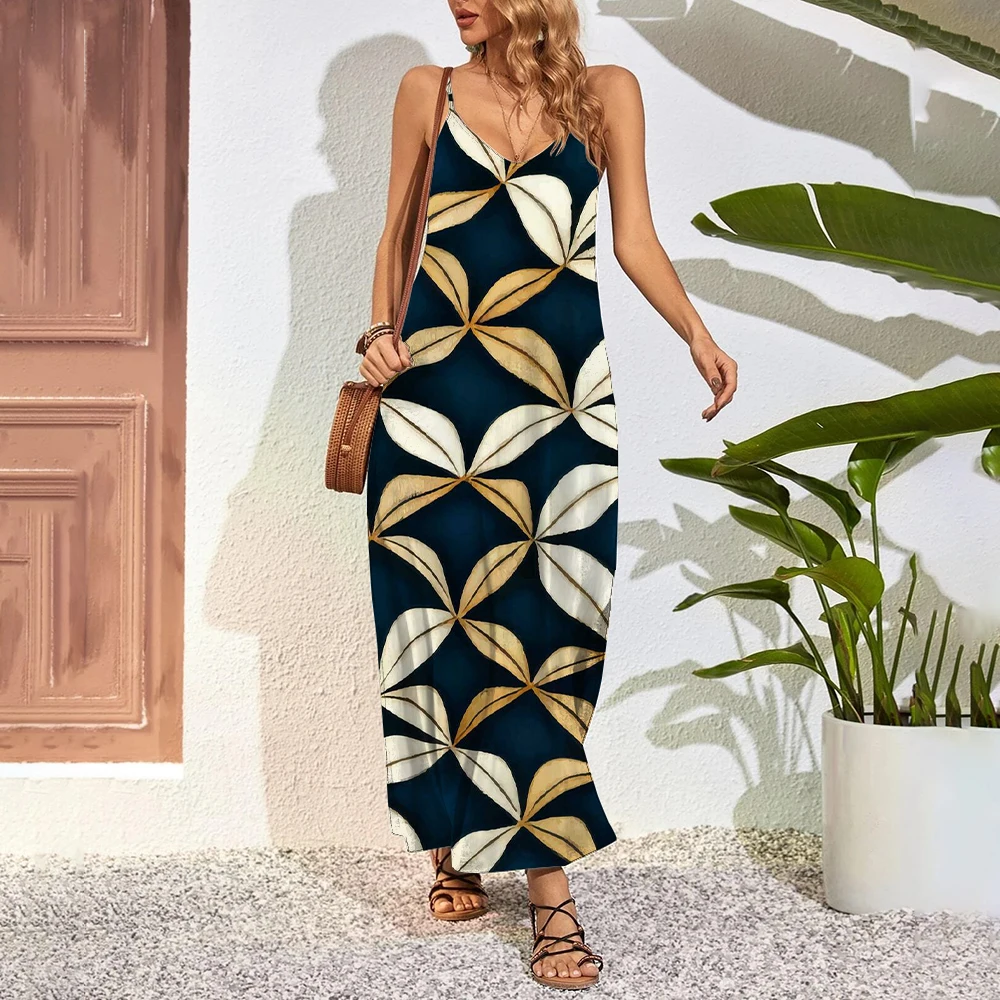 Vestido extra longo feminino, vestidos maxi tamanho grande, estampa 3D - Imagem 12