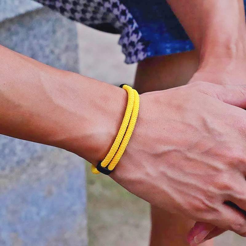 Moda masculina pulseira conjunto 2 pçs deslizante ajustável sorte fio vermelho braslet acessórios hombre presentes para ele braçadeira herren jooias - Imagem 6