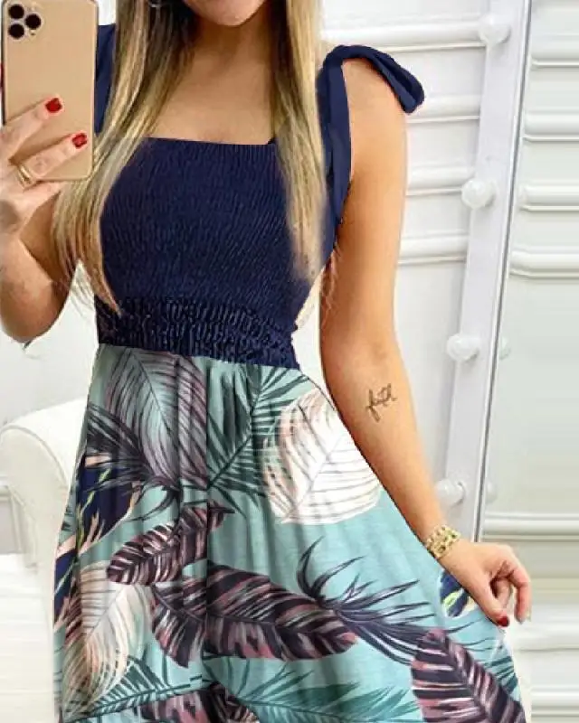Verão sexy cinta de espaguete floral impressão maxi vestido para mulheres casual elegante peito envoltório longo mulher vestido de praia férias - Imagem 21