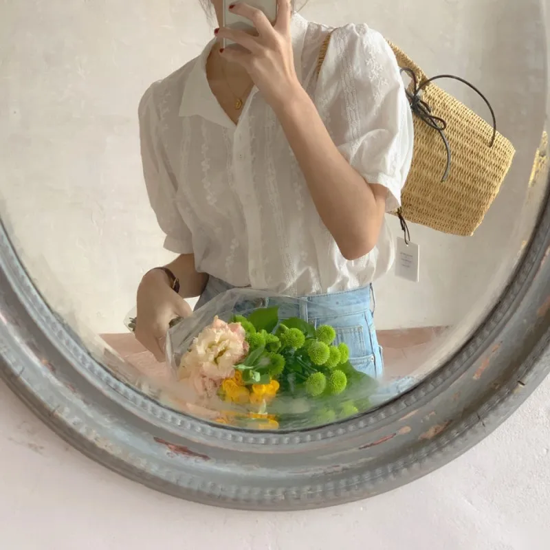 Blusa com gola V para mulheres, camisas de lazer, tops com tudo, estilo coreano, roupa elegante, cor sólida - Imagem 16