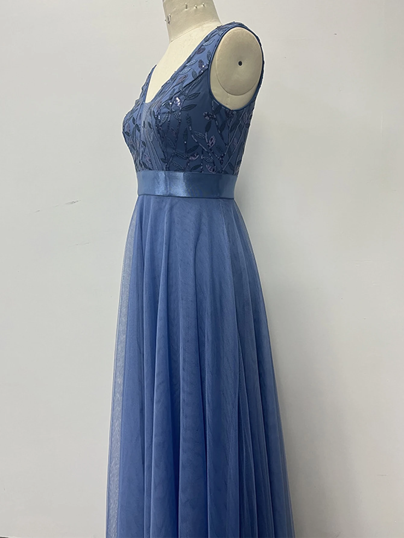 Vestido de festa para as mulheres elegante, sem costas maxi lantejoulas vestido de verão - Imagem 40