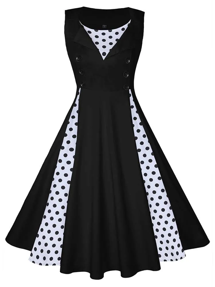 Vestido retrô vintage rockabilly feminino, balanço de ponto, pin up, vestidos de festa, túnica elegante, casual, vintage, S-5XL, 50s, 60s - Imagem 9