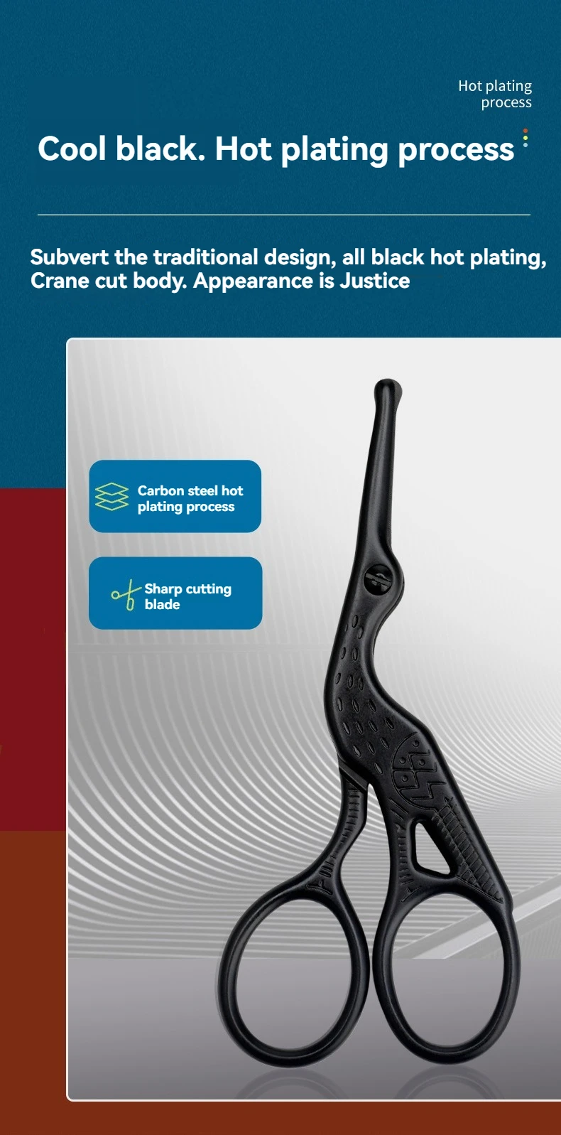 Cabeça redonda de aço inoxidável nariz tesoura cabelo tipo cegonha beleza tesoura para sobrancelhas nariz cabelo barba orelha cabelo sobrancelha tesoura - Imagem 12