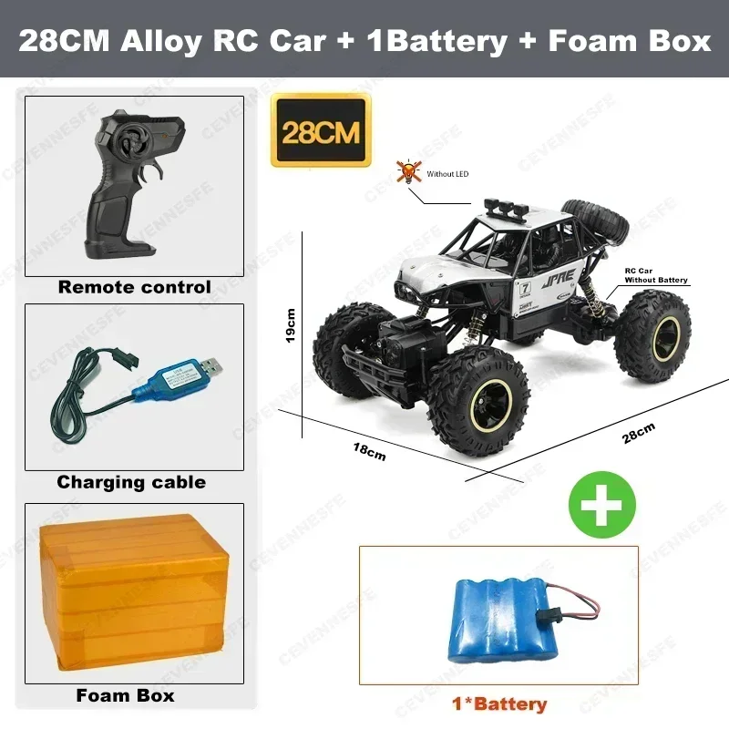 4wd rc carro 1:12 fora da estrada 4x4 todos os terrenos carros de controle remoto rádio elétrico buggy caminhão corrida deriva com luzes led brinquedos presentes - Imagem 8