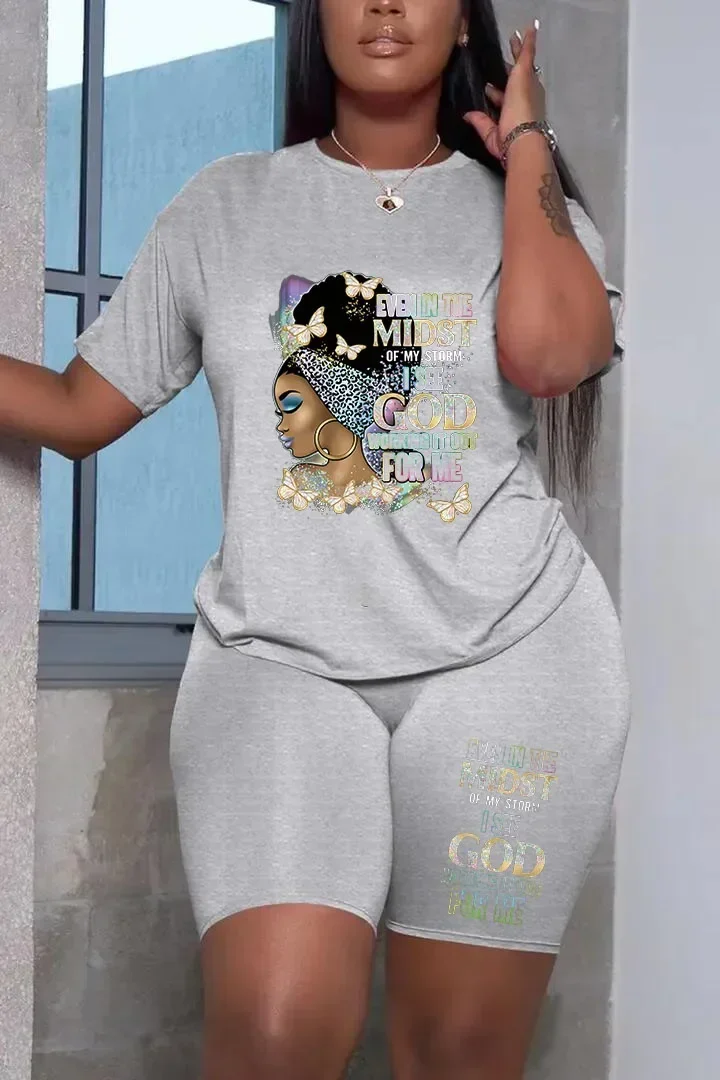 conjunto feminino verão casual manga curta topo e calças plus size conjuntos de duas peças impresso moda conjuntos de duas peças das mulheres outfits - Imagem 14