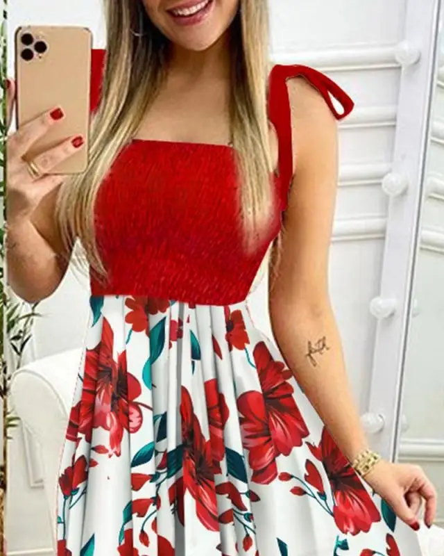 Verão sexy cinta de espaguete floral impressão maxi vestido para as mulheres 2024 casual elegante peito envoltório longo mulher praia vestido férias - Imagem 15