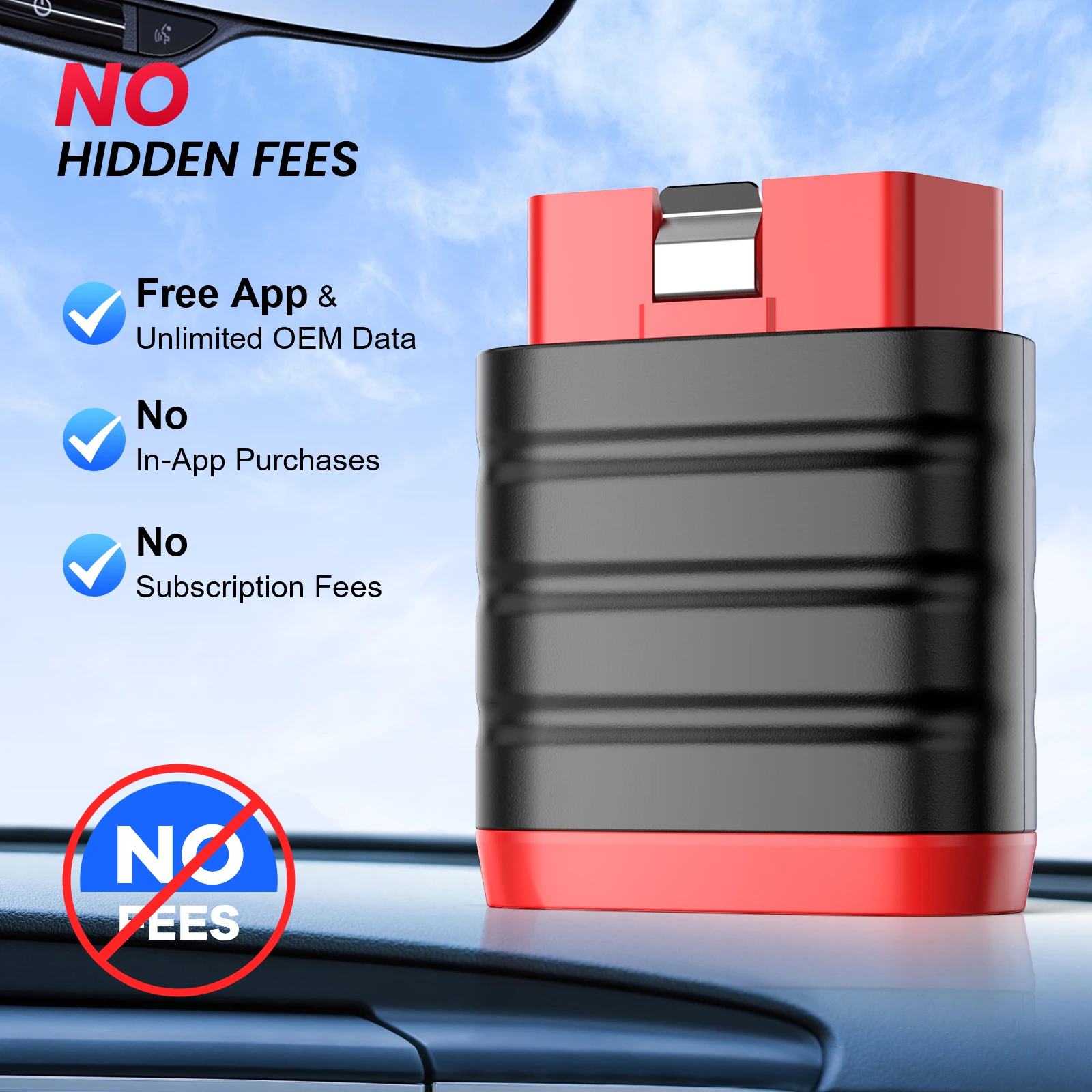 THINKCAR THINKDIAG MINI Auto OBD2 Bluetooth Scanner Sistema Completo Diagnóstico Todos os Carros Vitalício Gratuito Ferramenta de Diagnóstico Automotivo - Imagem 2