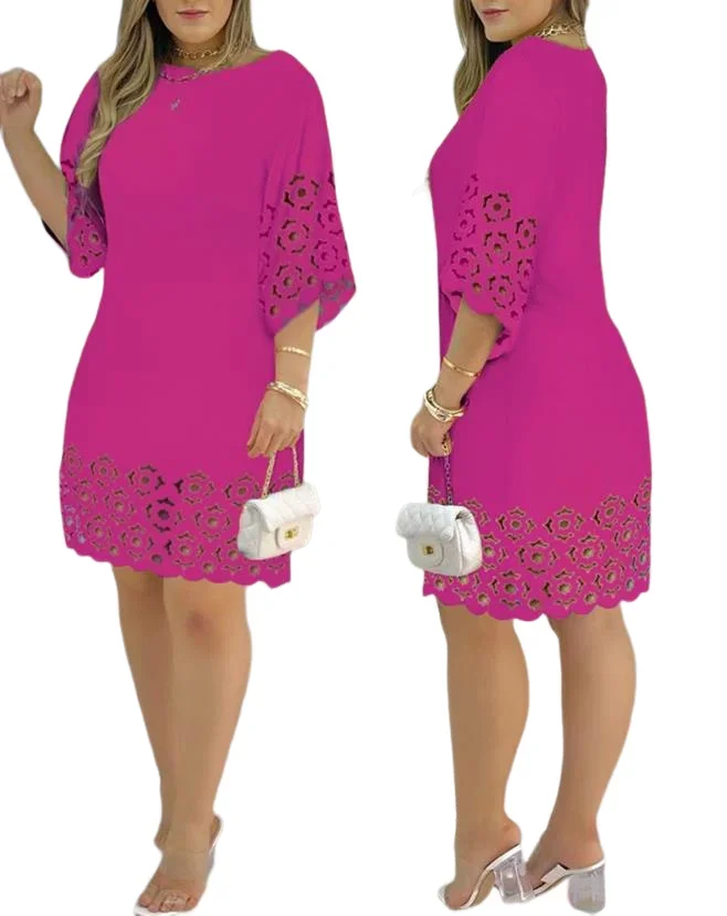 Vestidos elegantes para mulheres oco para fora em torno do pescoço casual mini vestido férias nova moda 2023 verão casual sexy roupas femininas