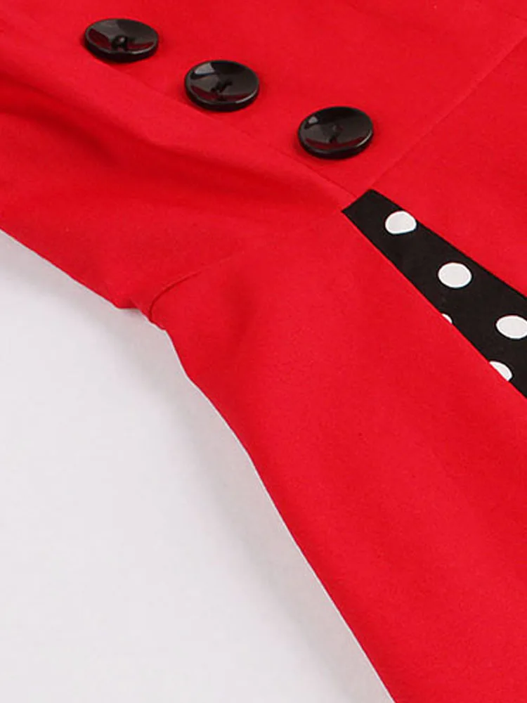 Vestido retrô vintage rockabilly feminino, balanço de ponto, pin up, vestidos de festa, túnica elegante, casual, vintage, S-5XL, 50s, 60s - Imagem 4