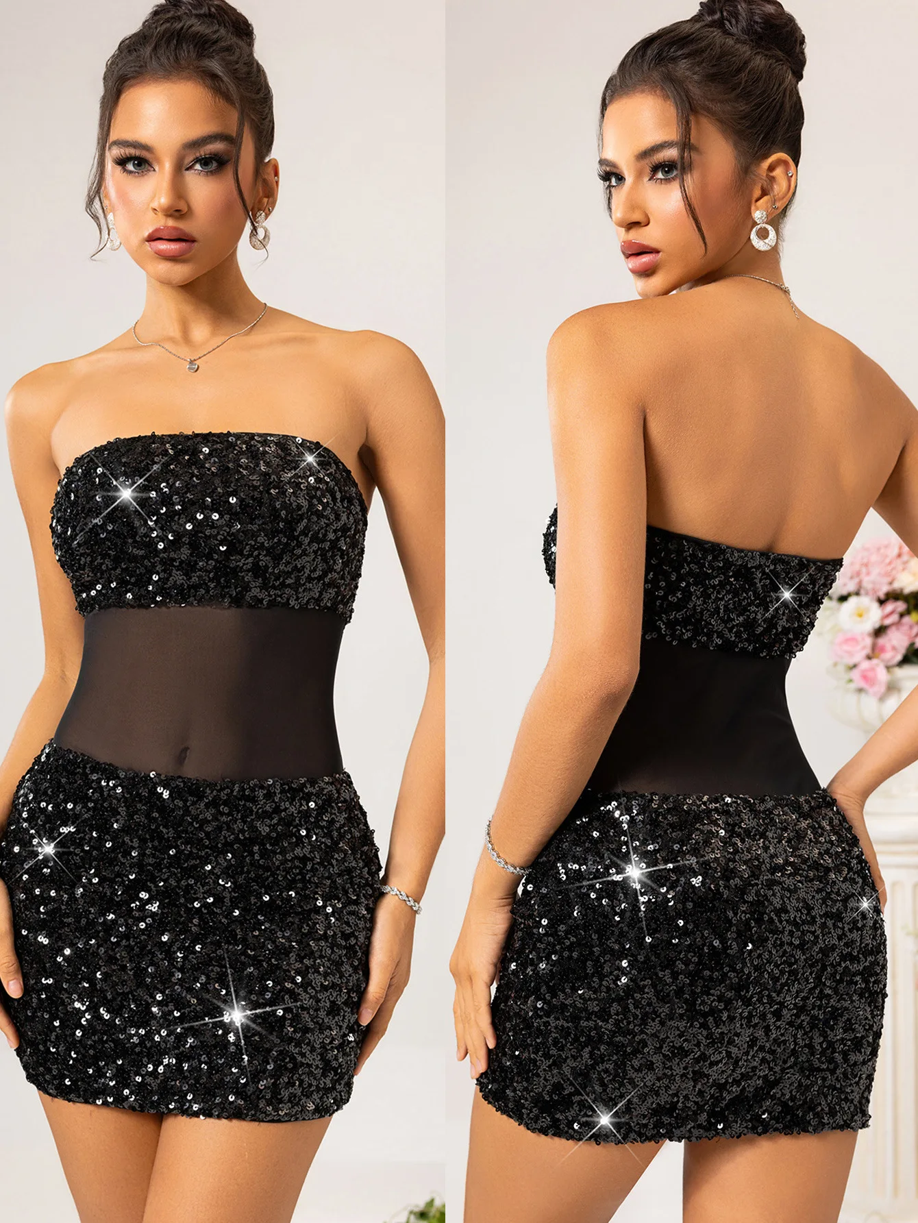 vestido halter clube elegante festa curto vestido de verão roupas femininas bodycon vestido de baile - Imagem 22