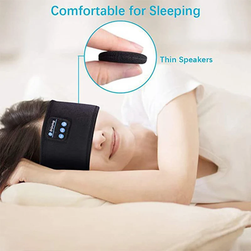 Fones De Ouvido Sem Fio Bluetooth, Esportes Dormir Headband, Fones De Ouvido Elásticos, Música Eye Mask, Headset - Imagem 2