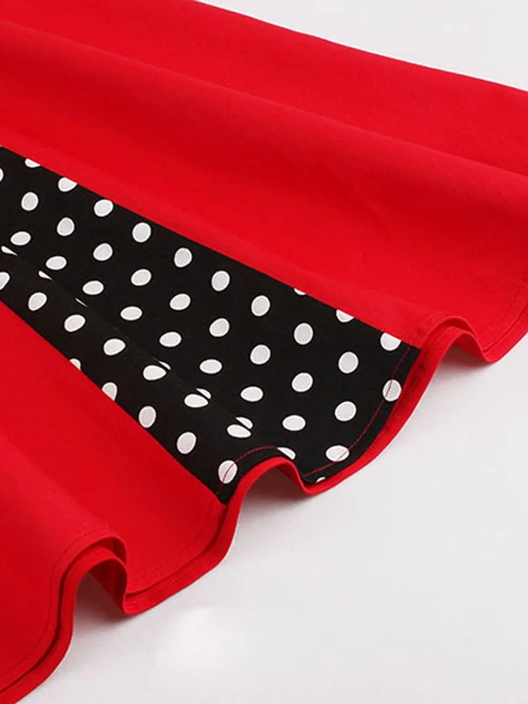 Vestido retrô vintage rockabilly feminino, balanço de ponto, pin up, vestidos de festa, túnica elegante, casual, vintage, S-5XL, 50s, 60s - Imagem 6