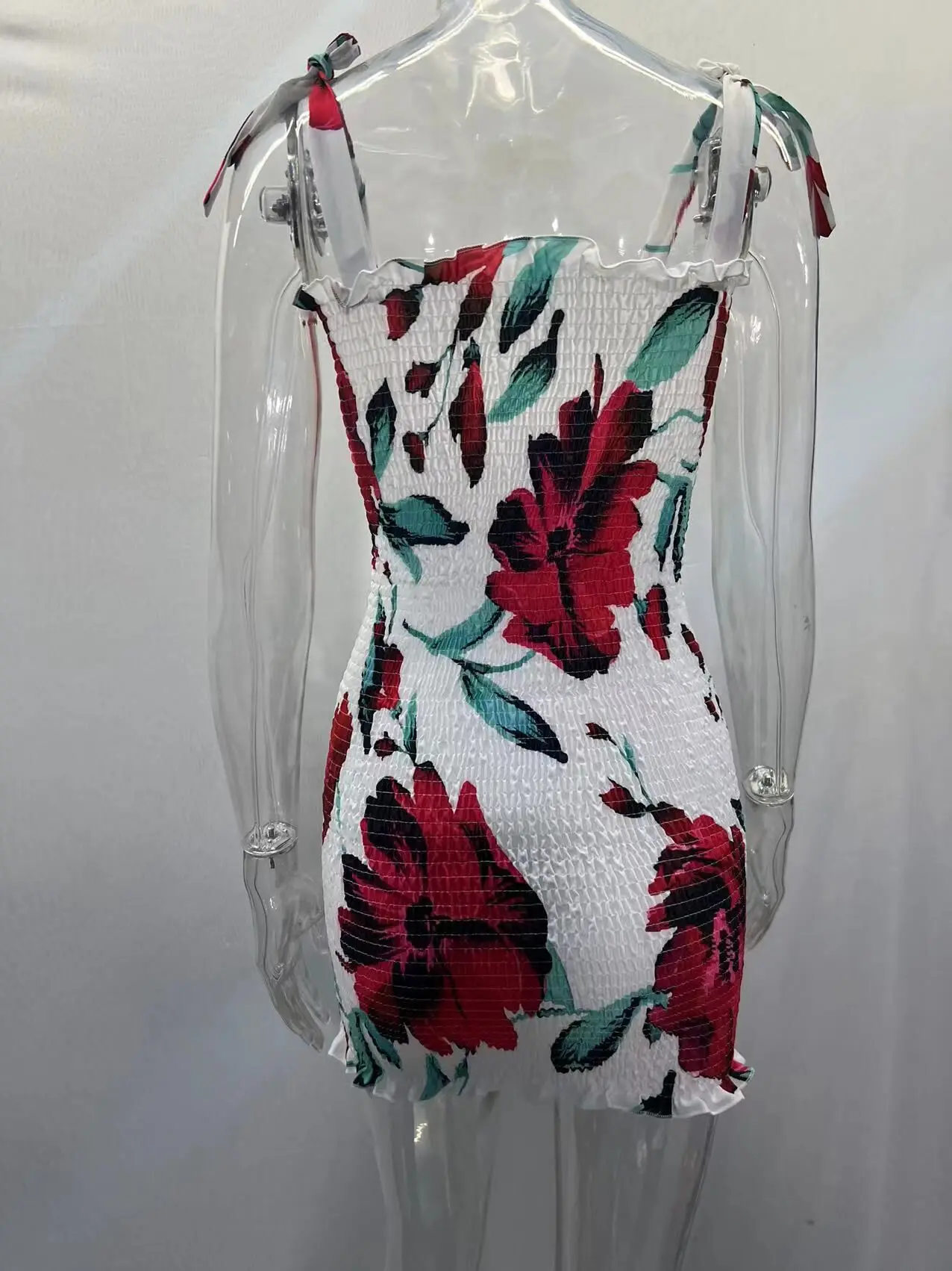 Verão sexy magro vestido de impressão moda feminina cinta espaguete pacote elegante quadris bodycon mini vestidos femlae praia vestido de festa - Imagem 18