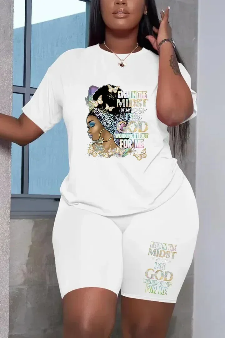 conjunto feminino verão casual manga curta topo e calças plus size conjuntos de duas peças impresso moda conjuntos de duas peças das mulheres outfits - Imagem 6