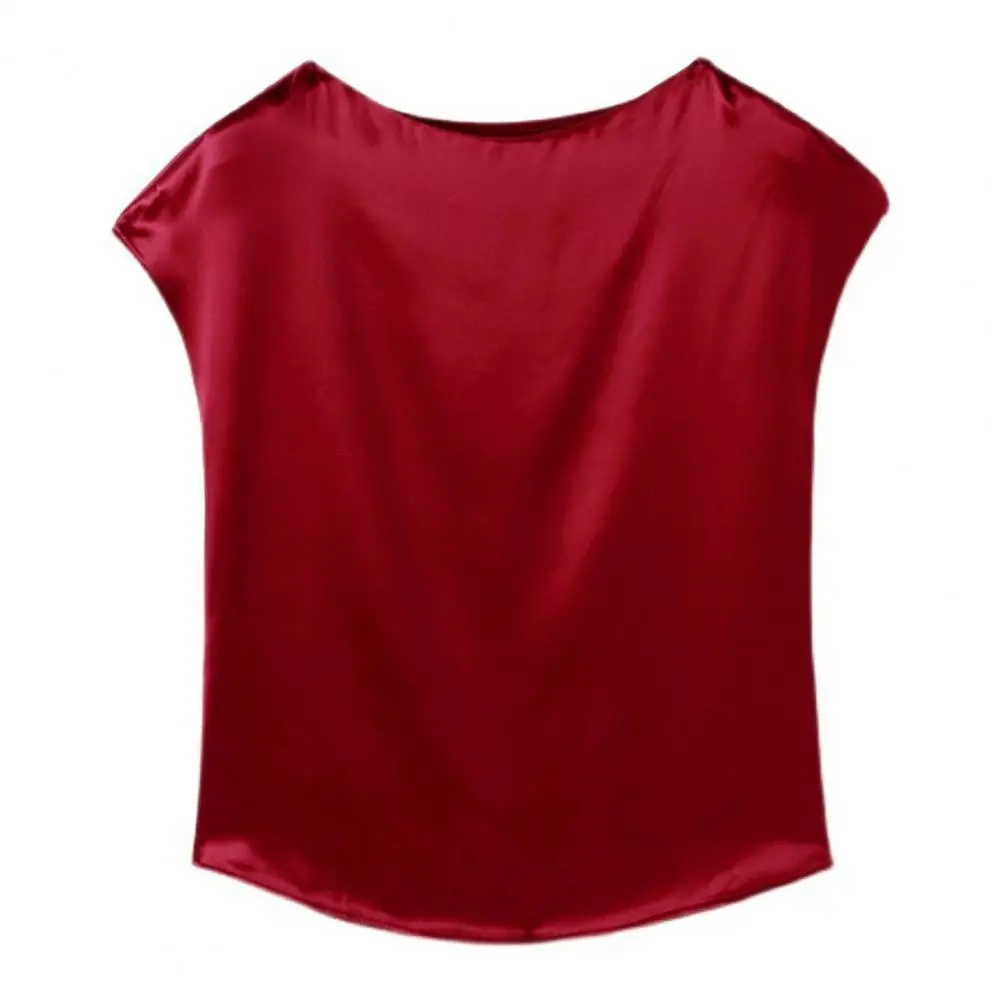 O pescoço senhora camiseta blusa primavera feminina casual cor sólida manga curta blusas camisas soltas pulôver túnica blusas roupas femininas - Imagem 30