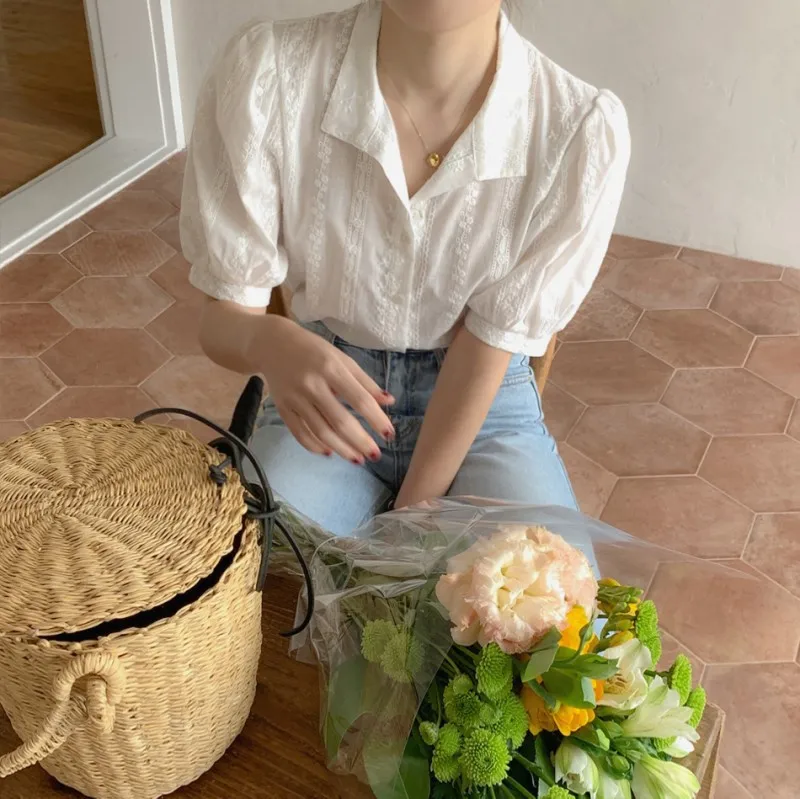 Blusa com gola V para mulheres, camisas de lazer, tops com tudo, estilo coreano, roupa elegante, cor sólida - Imagem 15