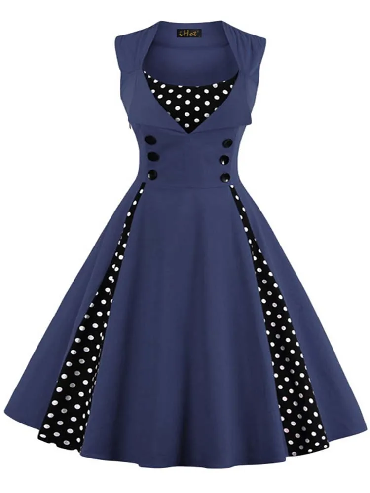 Vestido retrô vintage rockabilly feminino, balanço de ponto, pin up, vestidos de festa, túnica elegante, casual, vintage, S-5XL, 50s, 60s - Imagem 18