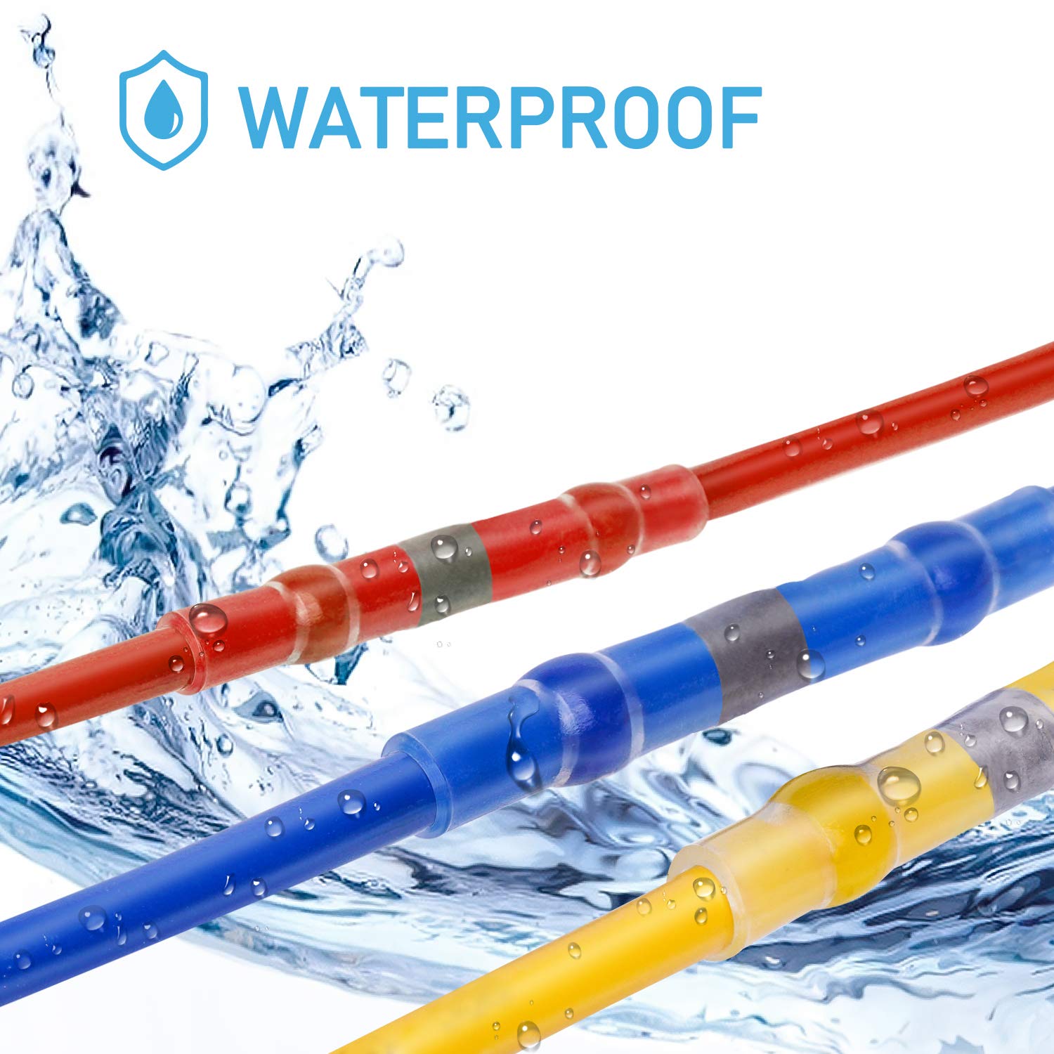 100-1000 pces conectores de fio de vedação de solda termo retrátil conectores de extremidade de solda kit automotivo marinho isolado com 300w pistola de ar quente - Imagem 17