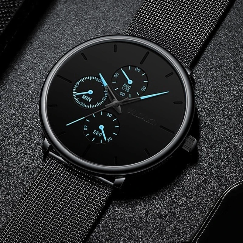 2025 relógios de luxo dos homens para negócios casual ultra fino relógio masculino malha aço inoxidável cinto relógio quartzo relogio masculino - Imagem 31