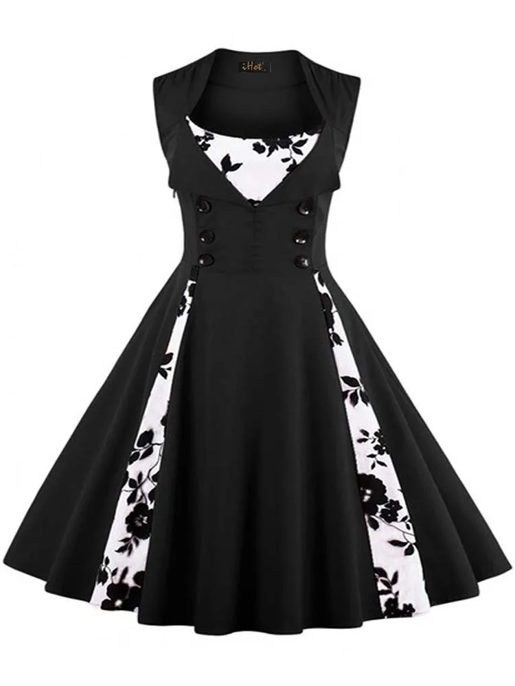 Vestido retrô vintage rockabilly feminino, balanço de ponto, pin up, vestidos de festa, túnica elegante, casual, vintage, S-5XL, 50s, 60s - Imagem 21