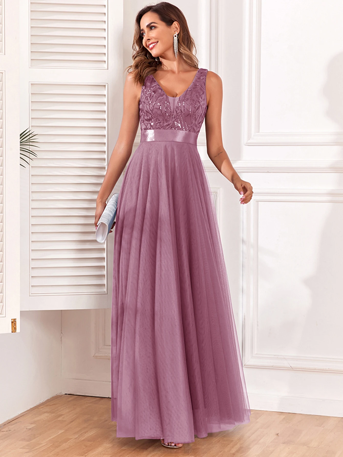 Vestido de festa para as mulheres elegante, sem costas maxi lantejoulas vestido de verão - Imagem 43