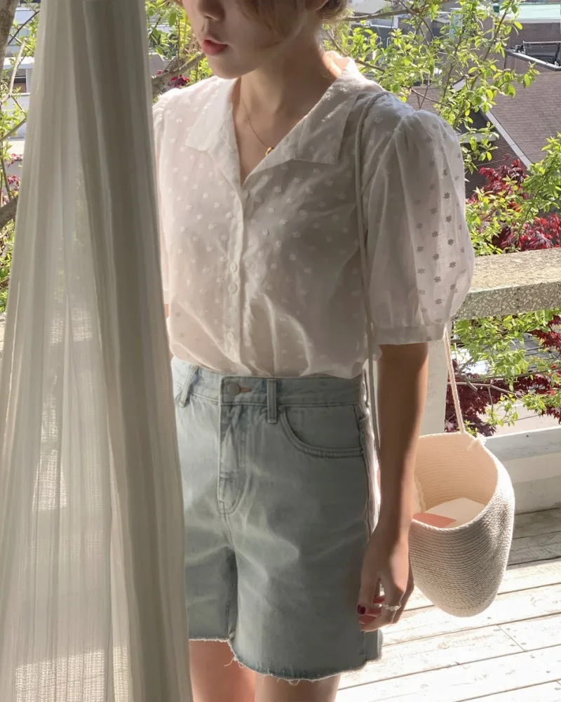 Blusa com gola V para mulheres, camisas de lazer, tops com tudo, estilo coreano, roupa elegante, cor sólida - Imagem 30