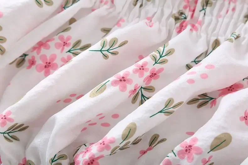 Doce flor quebrada Slash Neck Blusa para mulheres, Agaric Edge Plissado Design, cintura elástica fina Cropped Top, camiseta de chiffon bonito, verão - Imagem 18