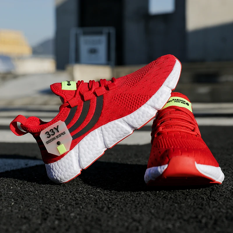 Tênis casuais verão respirável sapatos esportivos leve malha ao ar livre tênis de corrida atlético jogging tenis sapatos caminhada - Imagem 4