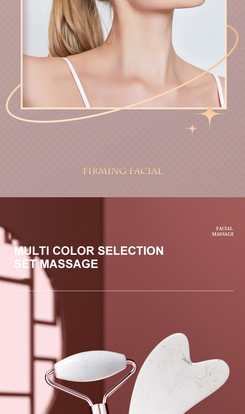 Rolo para rosto pescoço olho resina massagem facial instrumentr cuidados de saúde raspagem placa muscular beleza ferramentas de cuidados com a pele - Imagem 17