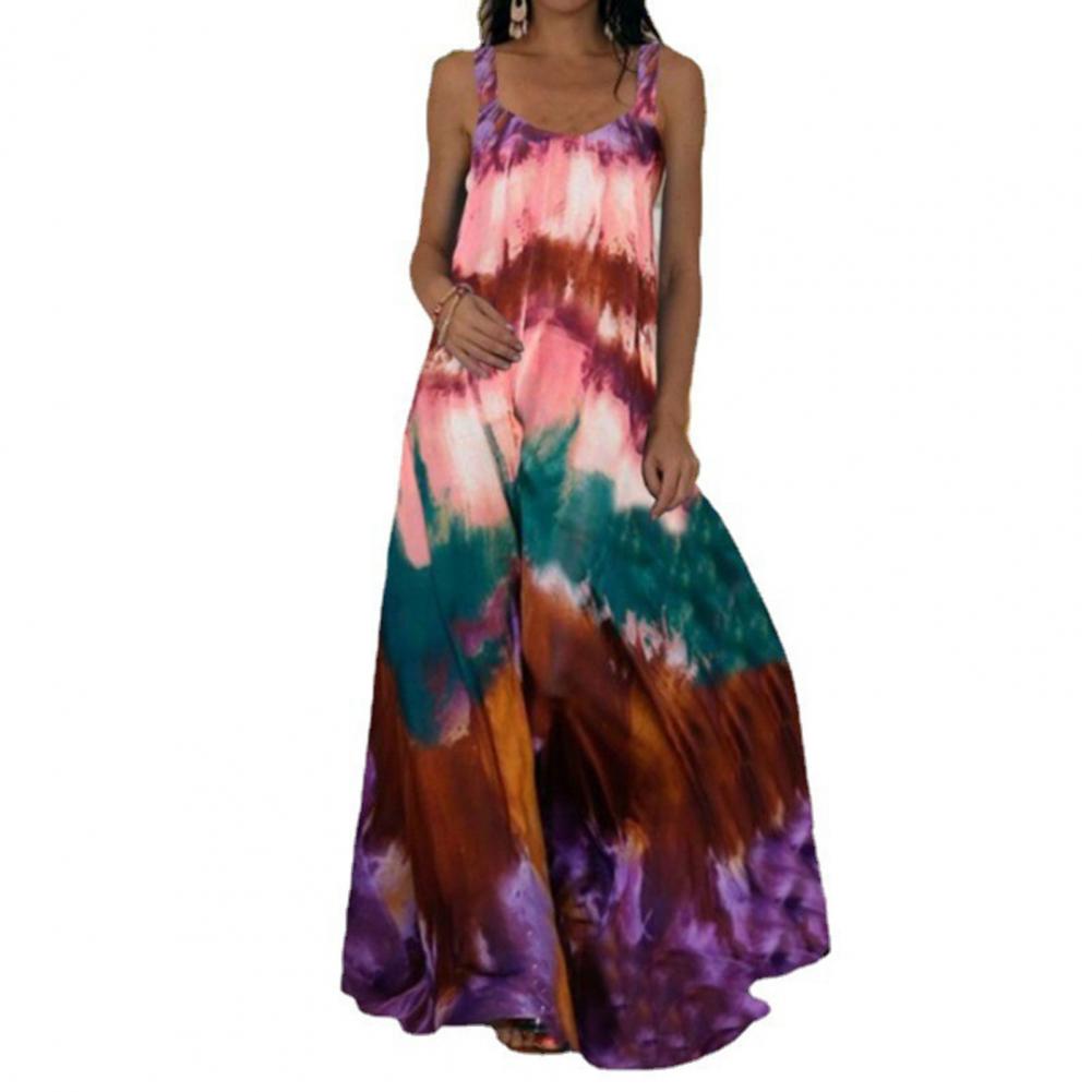 Plus size oversized vestido longo feminino tie-dye impressão 3d maxi vestido de verão cinta fora do ombro grande balanço vestidos de festa - Imagem 23