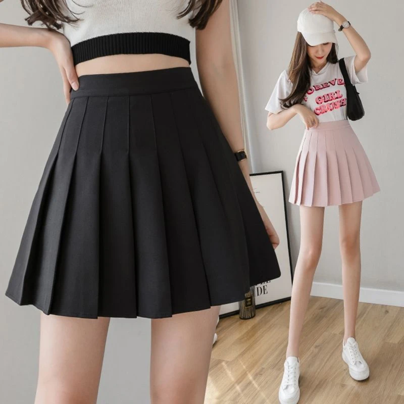 2024 outono coreano saia shorts feminino cintura alta sexy mini saia escola curto plissado kawaii japonês rosa saia feminina primavera - Imagem 2