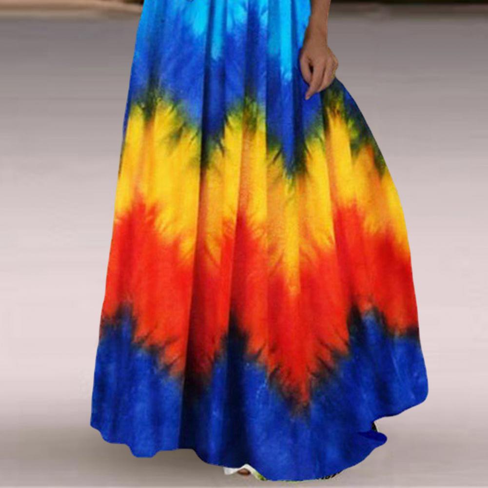 Plus size oversized vestido longo feminino tie-dye impressão 3d maxi vestido de verão cinta fora do ombro grande balanço vestidos de festa - Imagem 26
