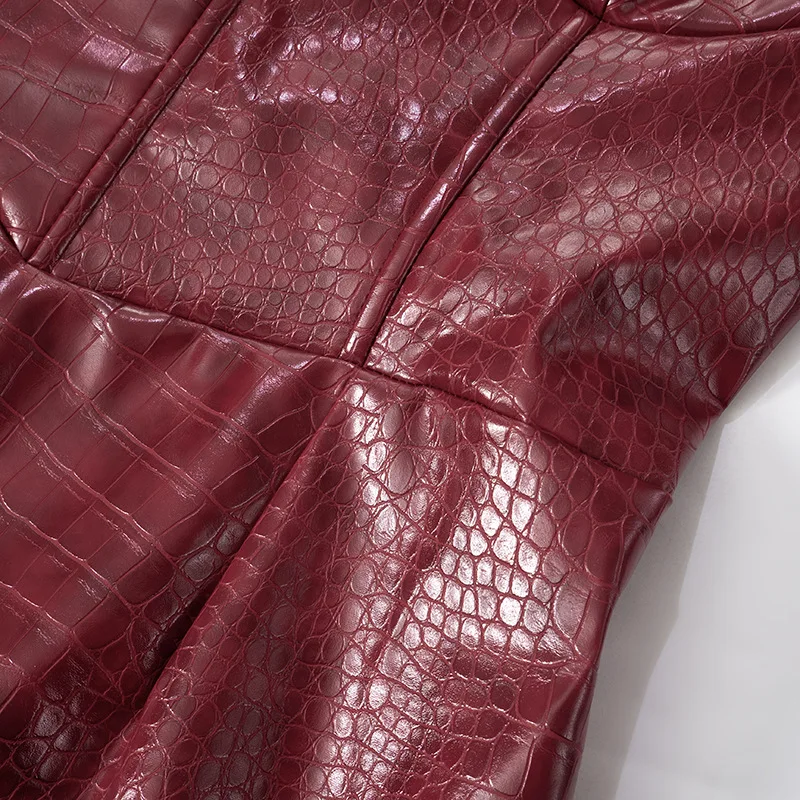 Nsauye novo elegante sexy moda couro sem alças vestido feminino noite clube festa curto bodycon vestido de cintura alta 2025 - Imagem 32