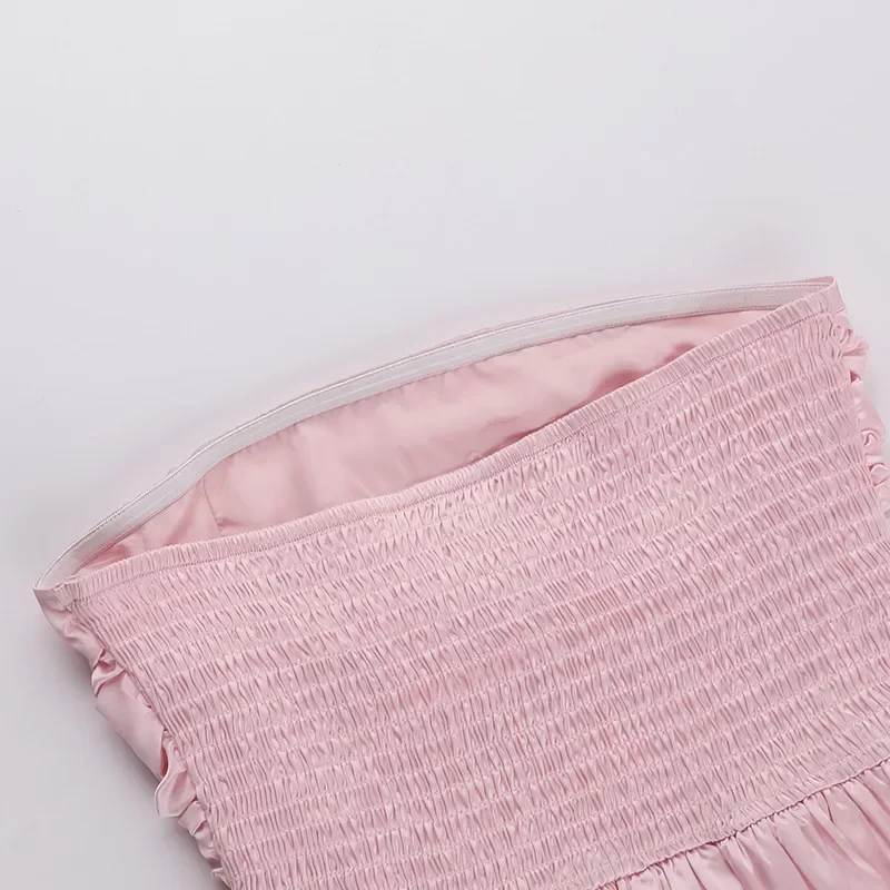 Trendix sexy bandeau mini vestido feminino fora do ombro sem mangas plissado vestidos de cintura alta senhoras festa elegante vestido de moda 2024 - Imagem 19