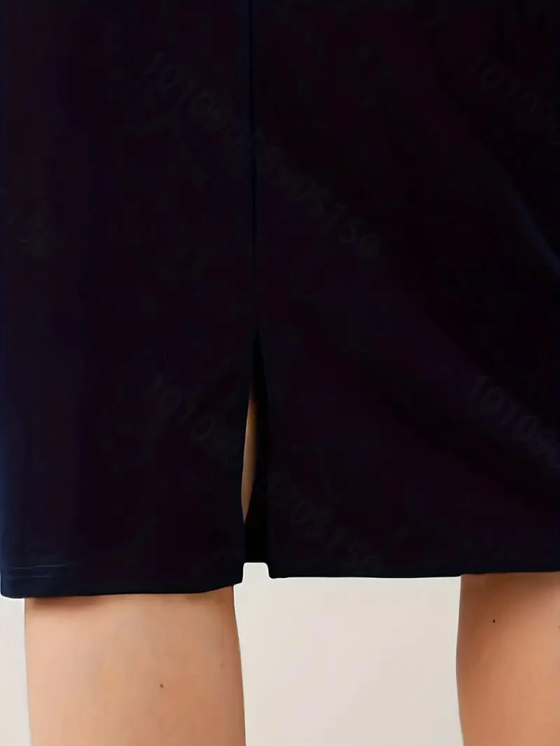 2024 verão plus size sólido saia fina, casual saia de fenda de cintura alta, roupas femininas plus size - Imagem 15