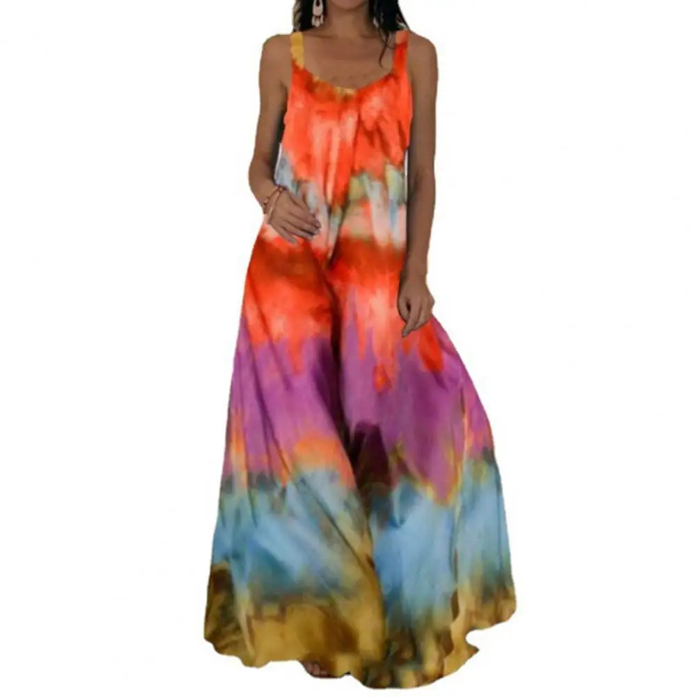 Plus size oversized vestido longo feminino tie-dye impressão 3d maxi vestido de verão cinta fora do ombro grande balanço vestidos de festa - Imagem 10